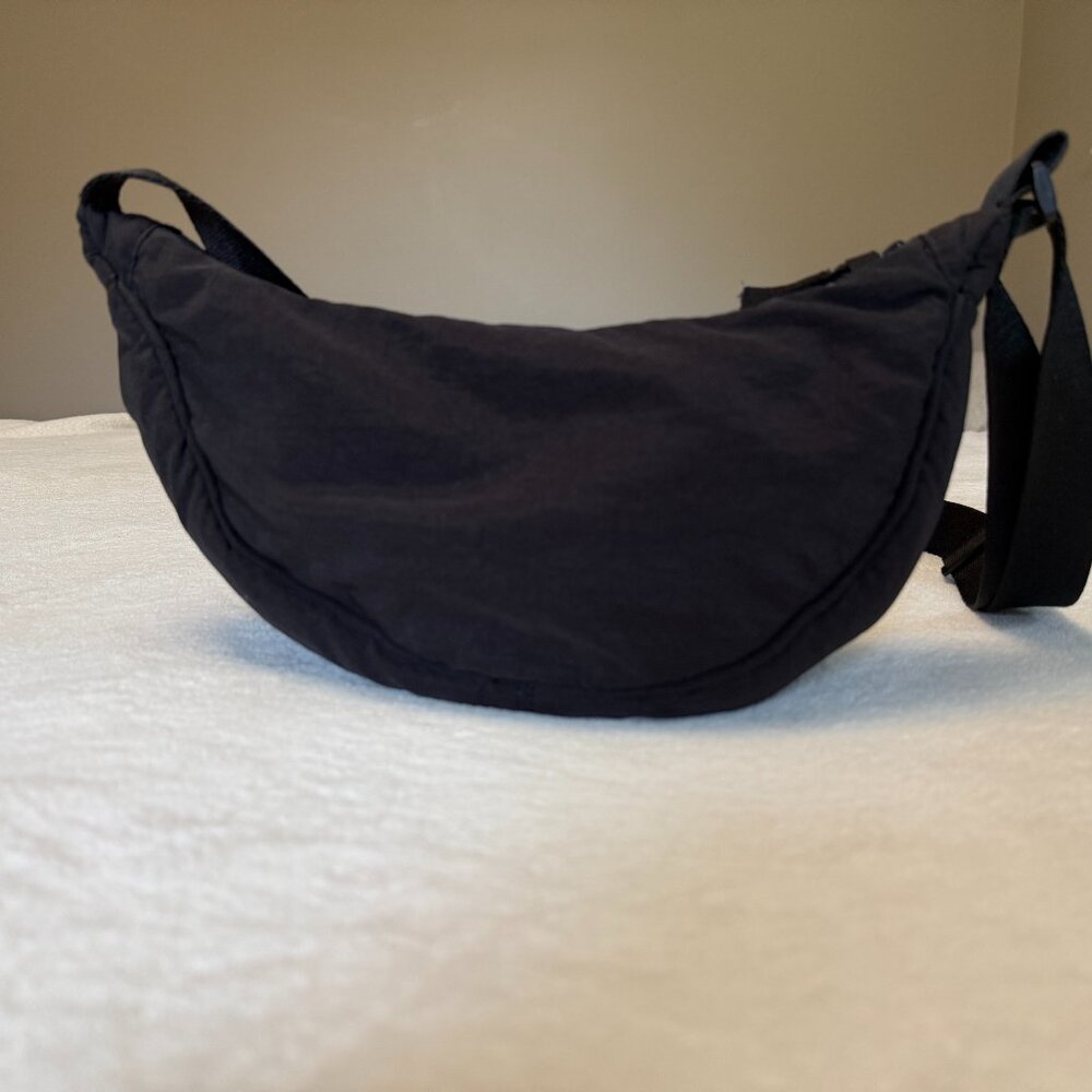 Soft sided nylon Black Crossbody Bag